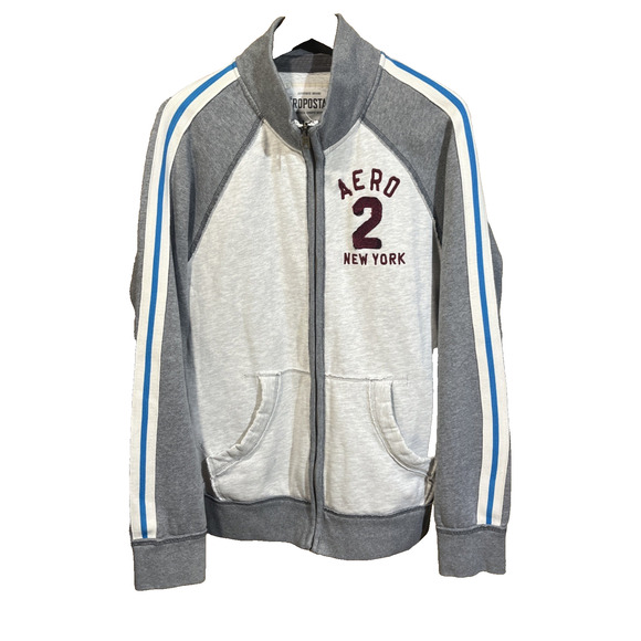 Aeropostale Y2K Full Zip Track Retro Jacket Mens Size Large Embroidered Preppy - Picture 1 of 13